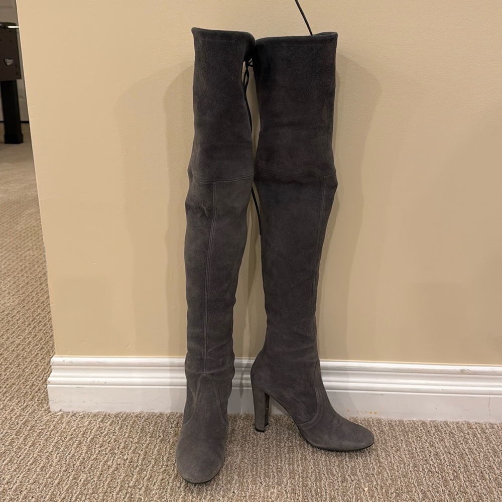 Stuart Weitzman Highland Gray Boots Size 35